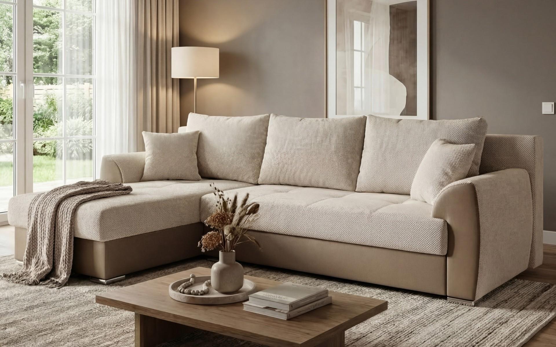 Coltar extensibil Lumis, bej + gri-bej  3